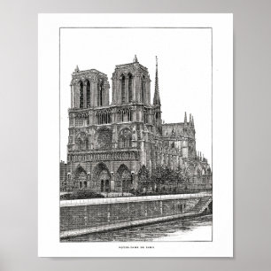 Poster Cathédrale Notre-Dame de Paris