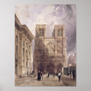 Poster Cathédrale Notre-Dame, Paris, 1836