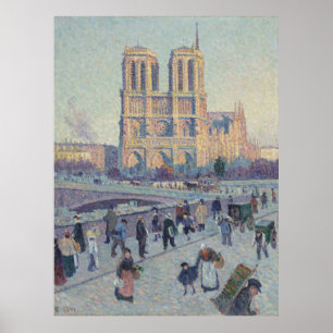 Poster Cathédrale Notre-Dame Paris France Peinture