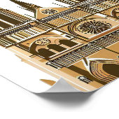 Poster Cathédrale Notre-Dame Spier, Paris France (Coin)