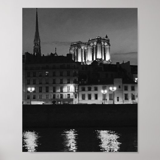 Poster Cathédrale Notre-Dame sur l'affiche de la Seine (Devant)