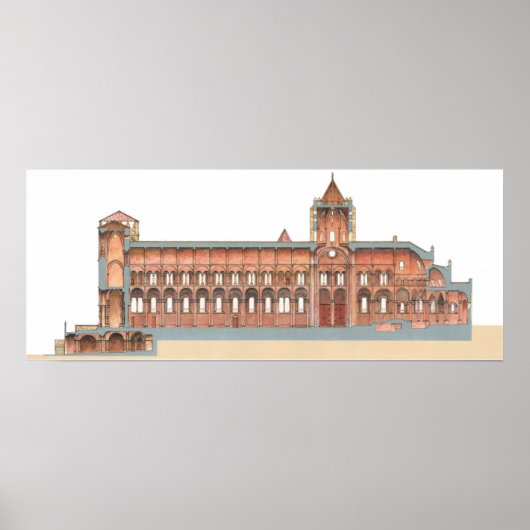 Poster Cathédrale romane de Saint Jacques de Compostelle. (Devant)