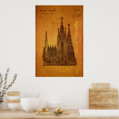 Poster Cathédrale : Sagrada Fam � lia, Barcelone (Cuisine)