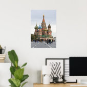 Poster Cathédrale Saint Basil. Carré rouge Moscou Russie (Bureau à domicile)