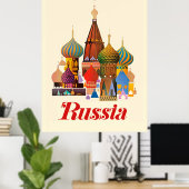 Poster Cathédrale Saint Basile, Moscou, Russie (Bureau à domicile)