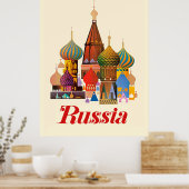 Poster Cathédrale Saint Basile, Moscou, Russie (Cuisine)