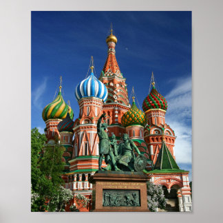 Poster Cathédrale Saint Basile Moskva, Russie