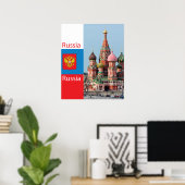 Poster Cathédrale Saint-Basile. Russie (Bureau à domicile)