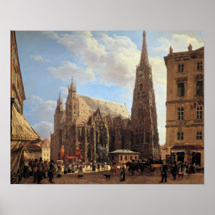 Poster Cathédrale Saint-Étienne de Rudolf von Alt à Vienn