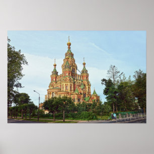 Poster Cathédrale Saint Pierre et Paul, Peterhof, Russie