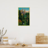 Poster Cathédrale Spires et la Vallée de Yosemite (Cuisine)