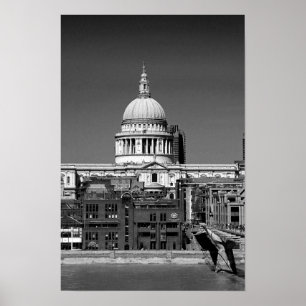 Poster Cathédrale St Pauls Londres Angleterre Royaume-Uni