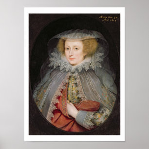 Poster Catherine Killigrew, Lady Jermyn, 1614 (huile sur