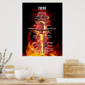Poster CATHOLIC NICENE CREED in LATIN CRUCIFIXION TRINITY (Cuisine)