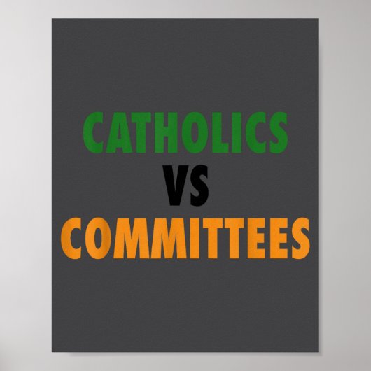 Poster Catholiques contre comités (Devant)