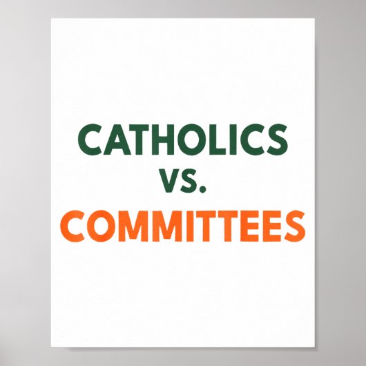 Poster Catholiques contre comités (Devant)