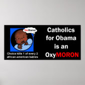 Poster Catholiques pour Obama OxyMoron (Devant)