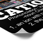 Poster Cation Chimie Humour Science Enseignant Chat Pun F (Coin)