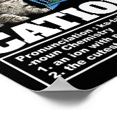 Poster Cation Chimie Humour Sciences Enseignant Cat Pun C (Coin)
