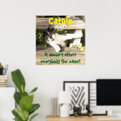 Poster "Catnip", cats, funny, humor, cute, gift  (Bureau à domicile)