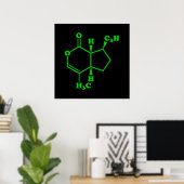 Poster Catnip Nepetalactone Formule chimique moléculaire (Bureau à domicile)