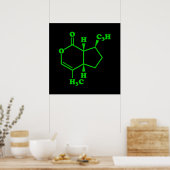 Poster Catnip Nepetalactone Formule chimique moléculaire (Cuisine)