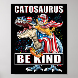 Poster Catosaurus Funny Chat Dinosaur Meowica