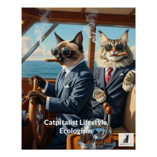 Poster Catpitalist Ecologism : Parce que les yachts écolo