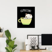 Poster Catpuccino Funny Kitty Chat En Pun De Coupe (Bureau à domicile)
