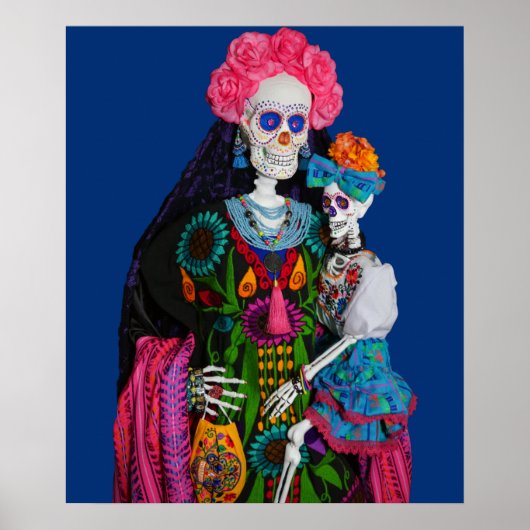 Poster Catrina and Calavera Child Sugar Skull (Devant)