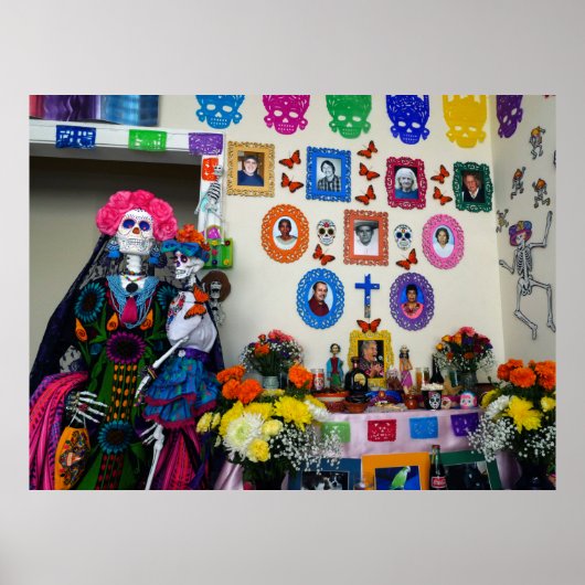Poster Catrina Mère et Enfant Ofrenda (Devant)