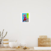 Poster Catrina Pretty en rose (Cuisine)