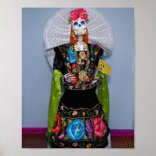 Poster Catrina Tehuana