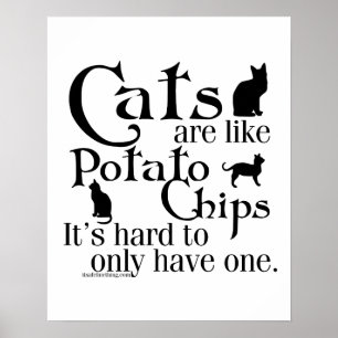 Poster Cats are like potato chips...