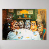 Poster Cats Enjoying Cigars & Brandy, Louis Wain (Devant)