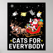 Poster Cats For Everybody Christmas Cat Funny Xmas Cat Lo (Devant)