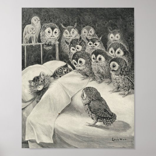Poster Cats Nightmare. Louis Wain (Devant)