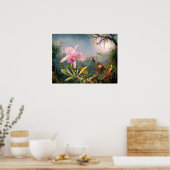 Poster Cattleya Orchid and Three Hummingbirds (Cuisine)