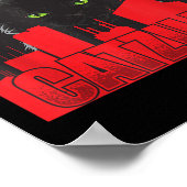 Poster Catzilla Chat Japonais Chat Drôle Catzilla (Coin)