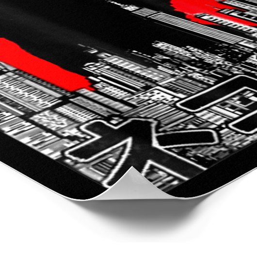 Poster Catzilla Cute Art Japonais Chat Stuff pour Amoureu (Coin)