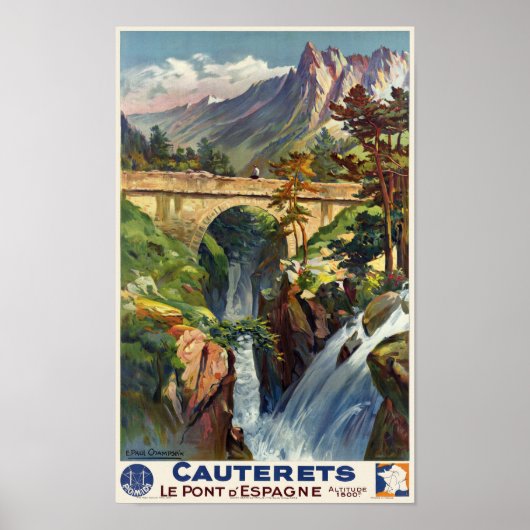 Poster Cauterets Le Pont d'Espagne (Devant)