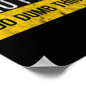 Poster Caution I Do Dumb Things Funny Gag Warning Sign Gi (Coin)