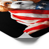 Poster Cavachon Chien Etats-Unis Amérique Drapeau Patriot (Coin)