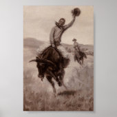 Poster Cavalcade sur un taureau | Elling William Gollings (Devant)