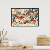 Poster cavalerie vintage japonaise cool ukiyo-e (Cuisine)