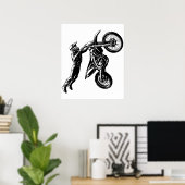 Poster Cavalier de moto cross (Bureau à domicile)