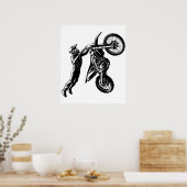 Poster Cavalier de moto cross (Cuisine)