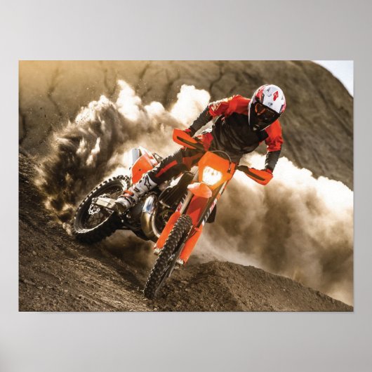 Poster Cavalier de Motocross (Devant)