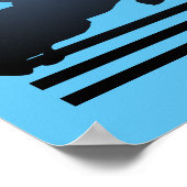 Poster Cavalier de saut d'obstacles franchissant un obsta (Coin)