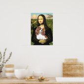 Poster Cavalier King Charles (Blenheim) - Mona Lisa (Cuisine)